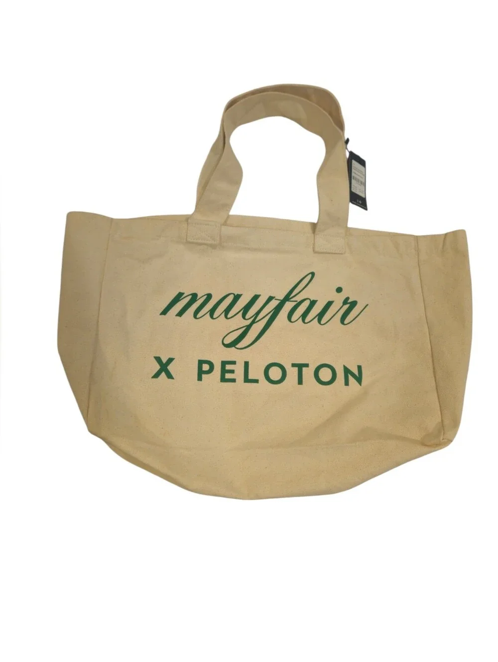 NWT Mayfair x Peloton Exercise Your Mind Body & Heart Canvas Tote Bag